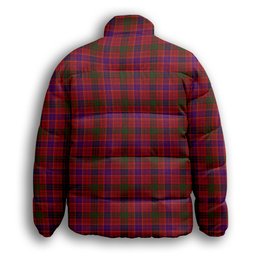ScotsTee Shop Scottish Ross 3 Premium Tartan Collar Down Jacket Winter White Duck Down Plaid