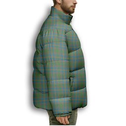 ScotsTee Shop Scottish Strange of Balkaskie Ancient Premium Tartan Collar Down Jacket Winter White Duck Down Plaid