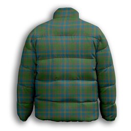 ScotsTee Shop Scottish Strange of Balkaskie Ancient Premium Tartan Collar Down Jacket Winter White Duck Down Plaid