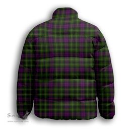 ScotsTee Shop Scottish Wilsons 064 Premium Tartan Collar Down Jacket Winter White Duck Down Plaid