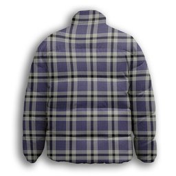 ScotsTee Shop Scottish Hanna Bible Premium Tartan Collar Down Jacket Winter White Duck Down Plaid