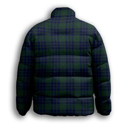 ScotsTee Shop Scottish Montgomery Premium Tartan Collar Down Jacket Winter White Duck Down Plaid