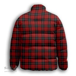 ScotsTee Shop Scottish Ramsay Premium Tartan Collar Down Jacket Winter White Duck Down Plaid