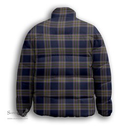 ScotsTee Shop Scottish Yorston (2014) Premium Tartan Collar Down Jacket Winter White Duck Down Plaid
