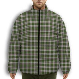 ScotsTee Shop Scottish Hay White Dress Premium Tartan Collar Down Jacket Winter White Duck Down Plaid