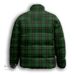 ScotsTee Shop Scottish Smeaton Hunting Premium Tartan Collar Down Jacket Winter White Duck Down Plaid