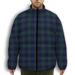 ScotsTee Shop Scottish Hutton Premium Tartan Collar Down Jacket Winter White Duck Down Plaid