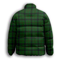 ScotsTee Shop Scottish Kincaid Premium Tartan Collar Down Jacket Winter White Duck Down Plaid