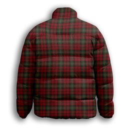 ScotsTee Shop Scottish Lindsay #2 Ancient Clan Premium Tartan Collar Down Jacket Winter White Duck Down Plaid