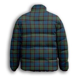 ScotsTee Shop Scottish McNicol Hunting Premium Tartan Collar Down Jacket Winter White Duck Down Plaid