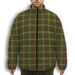 ScotsTee Shop Scottish MacMillan Society of Glasgow Premium Tartan Collar Down Jacket Winter White Duck Down Plaid