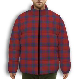 ScotsTee Shop Scottish MacDougall 1842 Premium Tartan Collar Down Jacket Winter White Duck Down Plaid