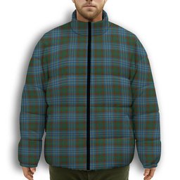 ScotsTee Shop Scottish Hughes Interconnection Int Premium Tartan Collar Down Jacket Winter White Duck Down Plaid