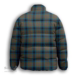 ScotsTee Shop Scottish McThomas Hunting Ancient Premium Tartan Collar Down Jacket Winter White Duck Down Plaid