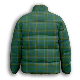 ScotsTee Shop Scottish Hunter of Hunterston Ancient Premium Tartan Collar Down Jacket Winter White Duck Down Plaid