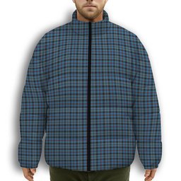 ScotsTee Shop Scottish McCorquodale Premium Tartan Collar Down Jacket Winter White Duck Down Plaid