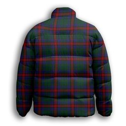 ScotsTee Shop Scottish Jardine Dress Premium Tartan Collar Down Jacket Winter White Duck Down Plaid