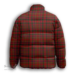ScotsTee Shop Scottish MacAlister 1880 Premium Tartan Collar Down Jacket Winter White Duck Down Plaid