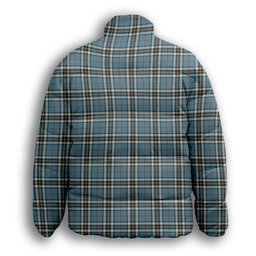 ScotsTee Shop Scottish Thomson Dress TS1383 Premium Tartan Collar Down Jacket Winter White Duck Down Plaid