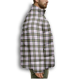 ScotsTee Shop Scottish MacPherson Dress Modern Premium Tartan Collar Down Jacket Winter White Duck Down Plaid