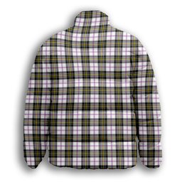 ScotsTee Shop Scottish MacPherson Dress Modern Premium Tartan Collar Down Jacket Winter White Duck Down Plaid