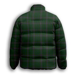 ScotsTee Shop Scottish MacRae Premium Tartan Collar Down Jacket Winter White Duck Down Plaid
