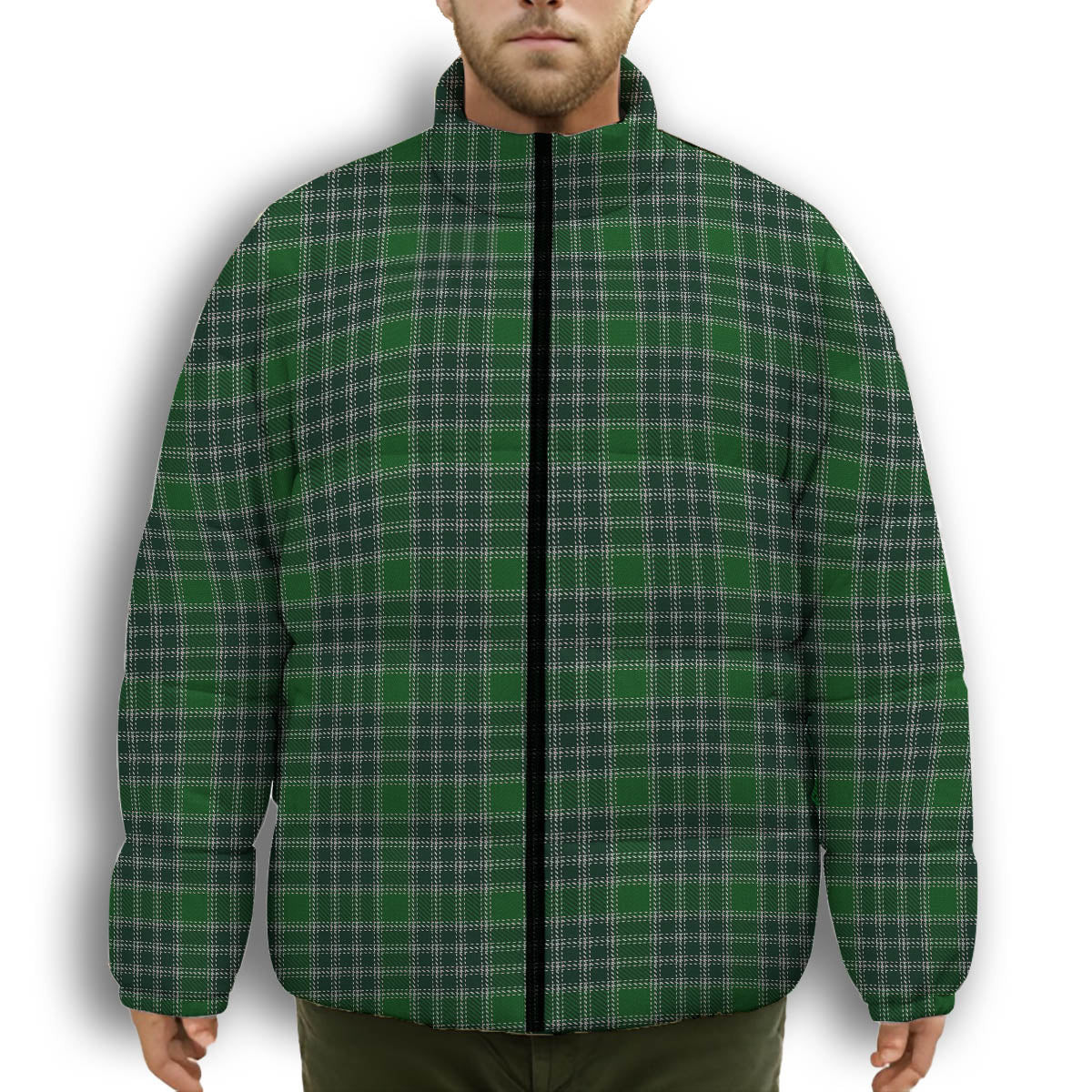 ScotsTee Shop Scottish MacDonald Lord of the Isles Hunting Premium Tartan Collar Down Jacket Winter White Duck Down Plaid