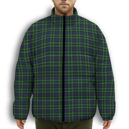 ScotsTee Shop Scottish Graham of Montrose Premium Tartan Collar Down Jacket Winter White Duck Down Plaid