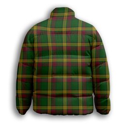 ScotsTee Shop Scottish MacMillan Anc Clans Originaux Premium Tartan Collar Down Jacket Winter White Duck Down Plaid