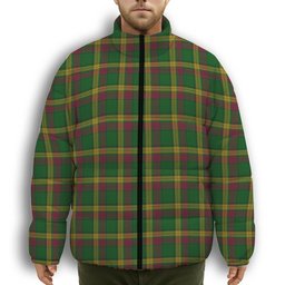 ScotsTee Shop Scottish MacMillan Anc Clans Originaux Premium Tartan Collar Down Jacket Winter White Duck Down Plaid