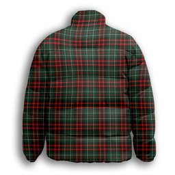 ScotsTee Shop Scottish MacDiarmid Modern Premium Tartan Collar Down Jacket Winter White Duck Down Plaid