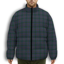 ScotsTee Shop Scottish Hope Clan Originaux Premium Tartan Collar Down Jacket Winter White Duck Down Plaid