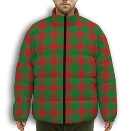 ScotsTee Shop Scottish Middleton Modern Premium Tartan Collar Down Jacket Winter White Duck Down Plaid