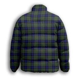 ScotsTee Shop Scottish MacLaren Premium Tartan Collar Down Jacket Winter White Duck Down Plaid