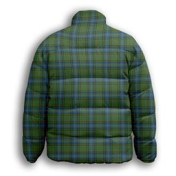 ScotsTee Shop Scottish McMillan Hunting Ancient Premium Tartan Collar Down Jacket Winter White Duck Down Plaid