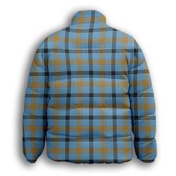 ScotsTee Shop Scottish Laing Ancient Premium Tartan Collar Down Jacket Winter White Duck Down Plaid