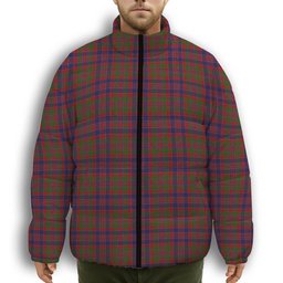 ScotsTee Shop Scottish McDonald of Boisdale Premium Tartan Collar Down Jacket Winter White Duck Down Plaid