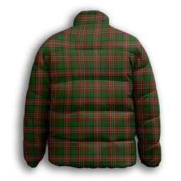 ScotsTee Shop Scottish Goldstraw Premium Tartan Collar Down Jacket Winter White Duck Down Plaid