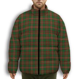 ScotsTee Shop Scottish Goldstraw Premium Tartan Collar Down Jacket Winter White Duck Down Plaid