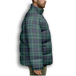 ScotsTee Shop Scottish MacNeill of Colonsay Modern Premium Tartan Collar Down Jacket Winter White Duck Down Plaid