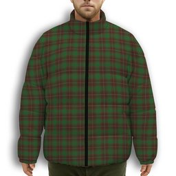 ScotsTee Shop Scottish McFie Hunting Premium Tartan Collar Down Jacket Winter White Duck Down Plaid