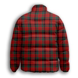 ScotsTee Shop Scottish MacNicol Modern Premium Tartan Collar Down Jacket Winter White Duck Down Plaid