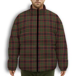 ScotsTee Shop Scottish Innes of Cowie Premium Tartan Collar Down Jacket Winter White Duck Down Plaid
