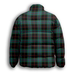 ScotsTee Shop Scottish Nairn Ancient Premium Tartan Collar Down Jacket Winter White Duck Down Plaid