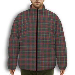 ScotsTee Shop Scottish McIntosh Hunting Modern Premium Tartan Collar Down Jacket Winter White Duck Down Plaid