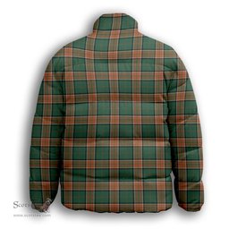 ScotsTee Shop Scottish Pollock Premium Tartan Collar Down Jacket Winter White Duck Down Plaid