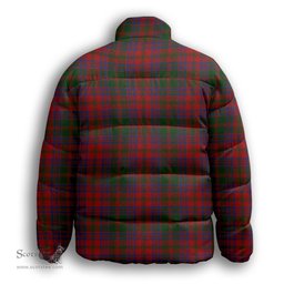 ScotsTee Shop Scottish Stewart of Urrard Premium Tartan Collar Down Jacket Winter White Duck Down Plaid