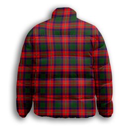 ScotsTee Shop Scottish Roxburgh District Premium Tartan Collar Down Jacket Winter White Duck Down Plaid