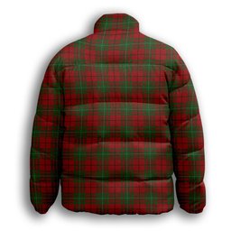 ScotsTee Shop Scottish MacAulay 1880 Premium Tartan Collar Down Jacket Winter White Duck Down Plaid