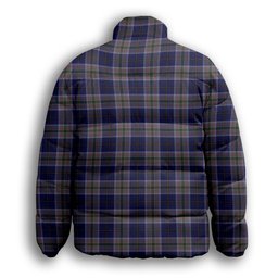 ScotsTee Shop Scottish Heston Premium Tartan Collar Down Jacket Winter White Duck Down Plaid